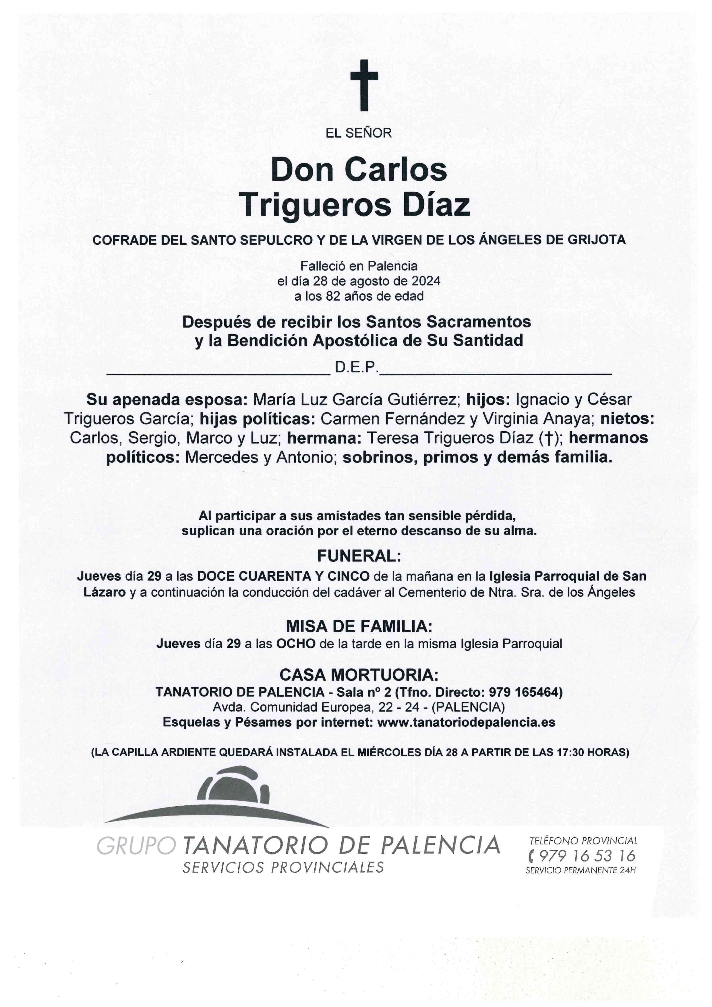 EL SEÑOR DON CARLOS TRIGUEROS DÍAZ